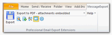 MessageExport for Outlook Screenshot