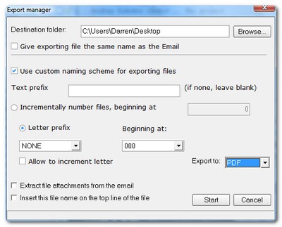 export .msg and .eml files to images