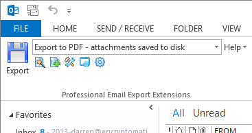 Outlook email to PDF conversion with MessageExport