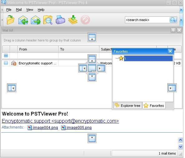 Pst Viewer Pro - how to dock items on the user interface.