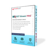 PstViewer Pro™ software box. Opens Outlook emails even if MS Office Outlook is not installed.