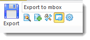 PST to MBOX export button
