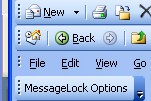 MessageLock Options button