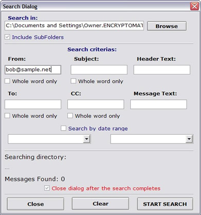 image - msg viewer search