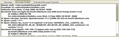 view msg header