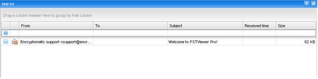 Pst Viewer Pro mail list