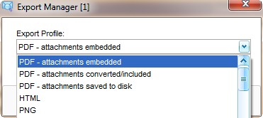 Screen image of format selection window in EML Viewer Pro