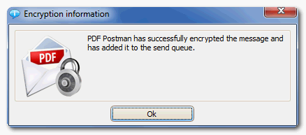 screen shot of PDF Postman confirmation message.