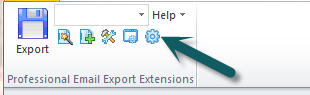 MessageExport Outlook toolbar. 