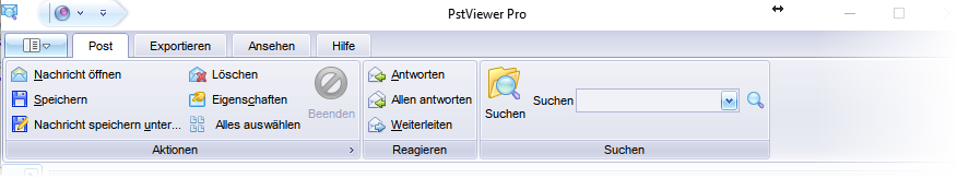 pst viewer menu