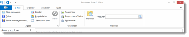 Pst Viewer Pro menu in Portuguese.